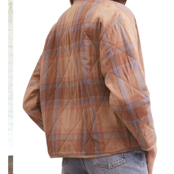 Z Supply NWT Plaid Maya Quilted snap button  Jacket with front Pockets - Picture 4 of 9